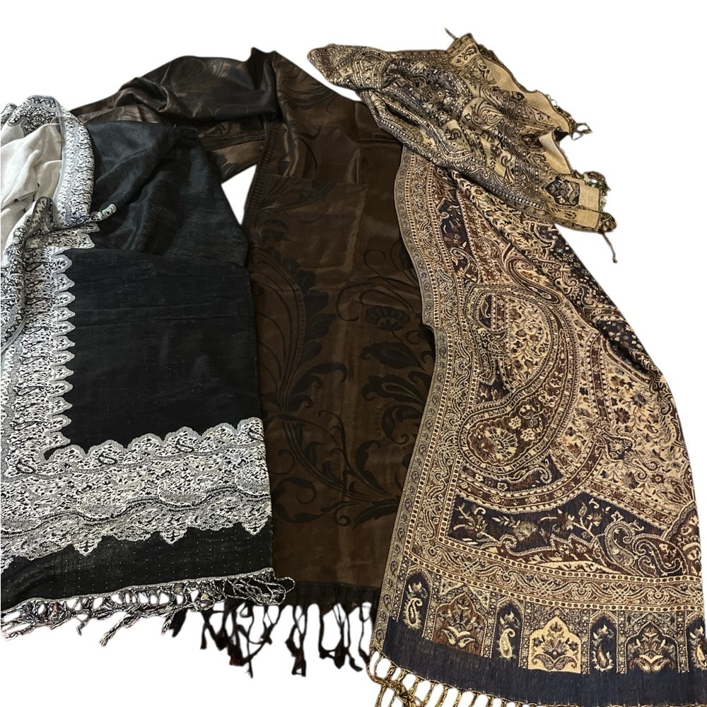 Bundle of Pashmina-style Scarves NWT - Picture 2 of 7
